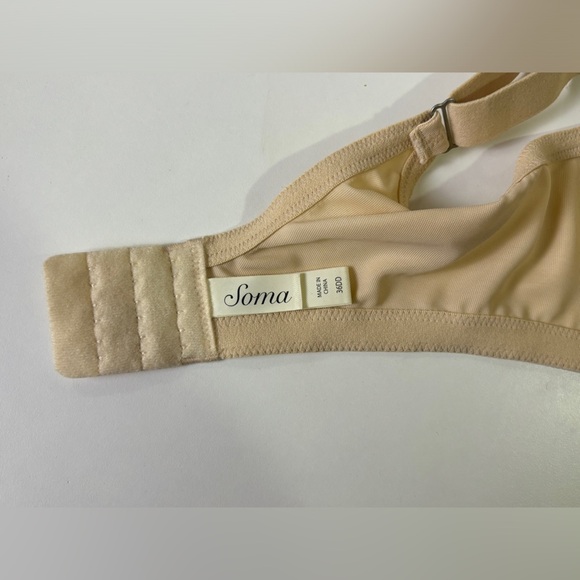 NWOT Soma Beige Signature Lace Unlined Perfect Coverage Underwire Bra 36DD - Picture 8 of 9